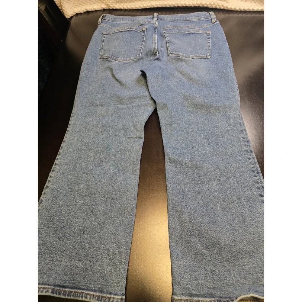 J.Crew Re-Imagined Mid-Rise Flare Crop Jeans‎ Size 31 Blue Wash Sustainable